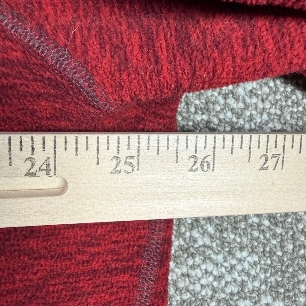 Eddie Bauer First Ascent Pullover Mens XL Red 1/4 Zip Fleece Jacket‎ Mock Neck